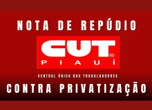 Nota da CUT/PI contra a Privatização da AGESPISA