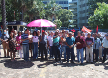 Trabalhadores da AGESPISA realizam manifestação com paralisação por direitos